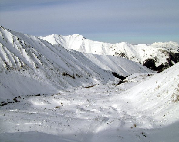 Ледниковая подушка перед подъёмом на Улун