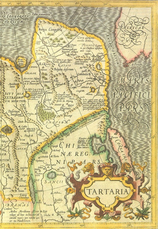 Восточная половина Татарии. Карта Меркатора, 1630 г.