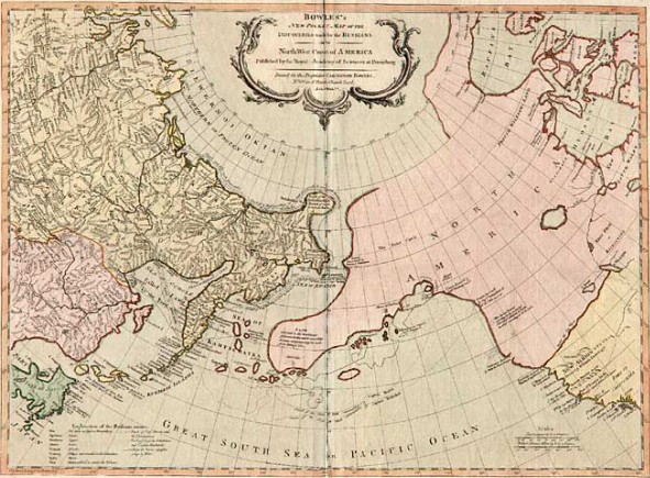 Карта Северо-восточной Азии и северной части Тихого океана. Вторая половина XVIII в.